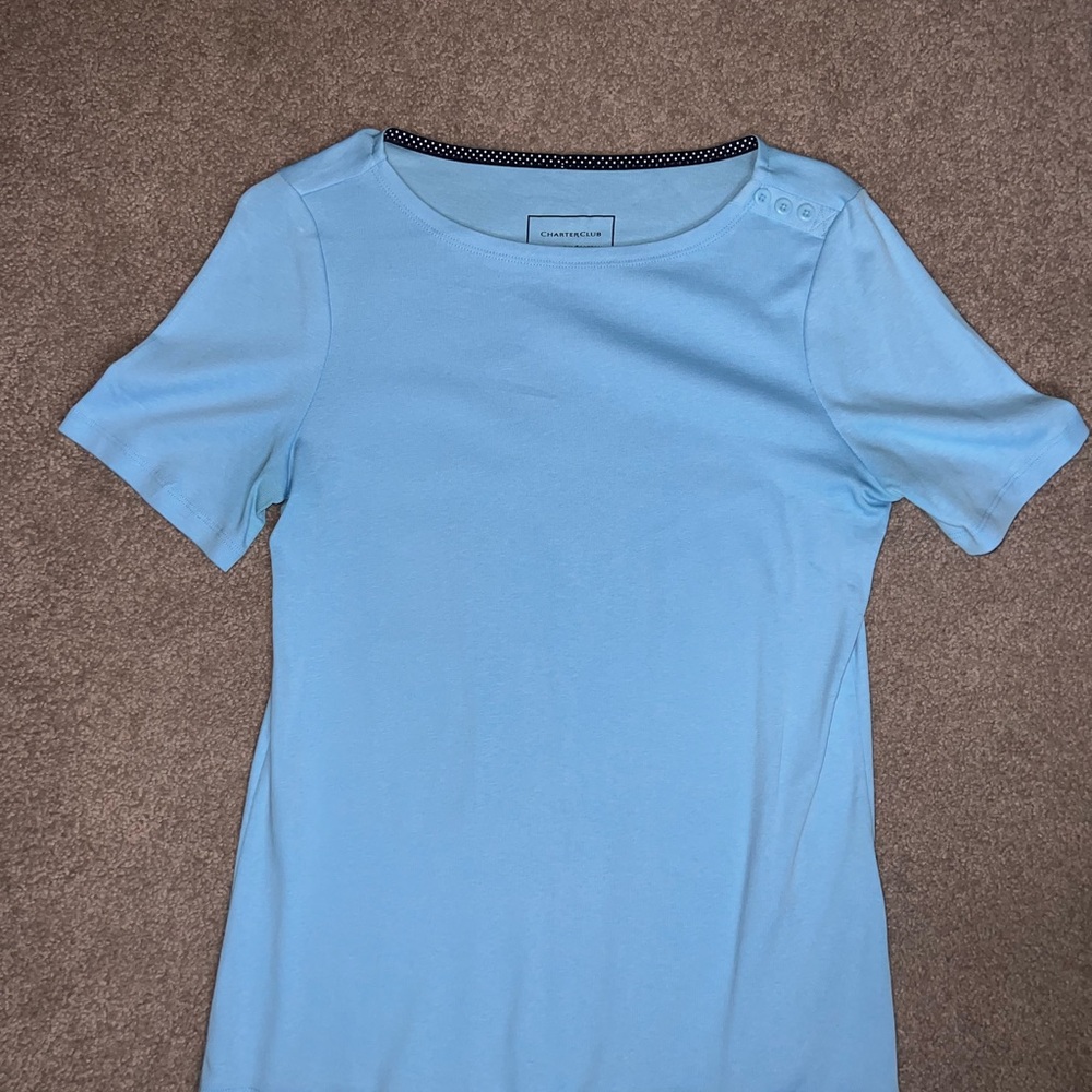 Charter Club Light Blue Women's Top